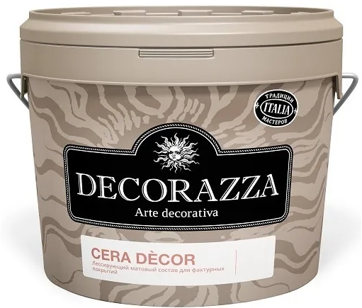 CERA DECOR (чера декор) Лессирующий матовый состав для фактурных покрытий на основе воска 1л