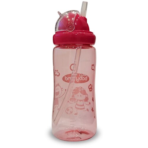фото Поильник детский baby land с трубочкой силиконовой, бутылочка для воды сока, 300 мл. baby-land