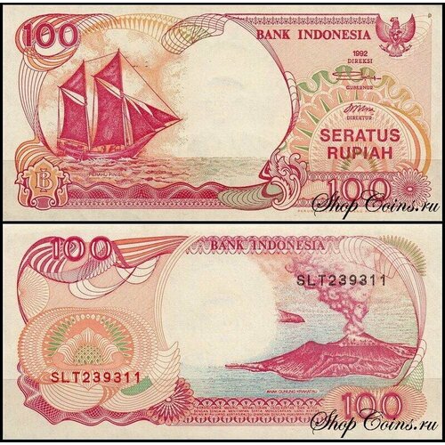 Индонезия 100 рупий 1992-2000 (UNC Pick 127) индонезия 100 рупии 1992 2000