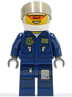 Минифигурка Lego Forest Police - Helicopter Pilot, Dark Blue Flight Suit with Badge, Helmet cty0267