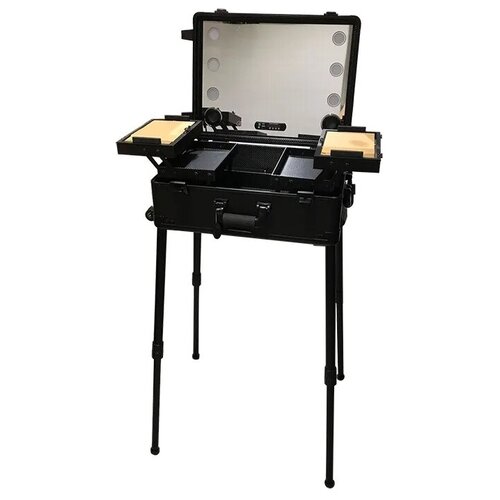 Мобильная студия визажиста розовое золото Premium LC011