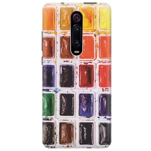 фото Ультратонкий силиконовый чехол-накладка для xiaomi mi9t / mi9t pro / k20 / k20 pro с принтом "палитра красок" gosso