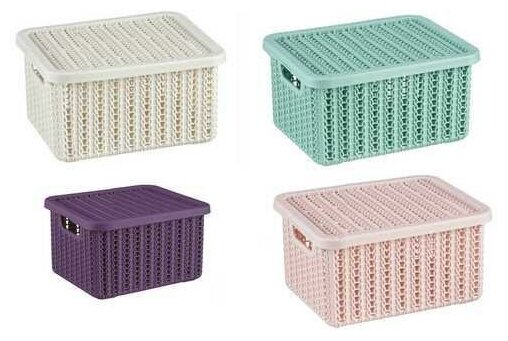 фото Коробка "Вязание" с крышкой, 1,5 литра