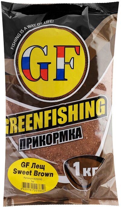 GREENFISHING Прикормка Greenfishing GF, лещ Sweet Brown, 1 кг