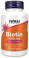 Капсулы NOW Biotin, 150 г, 200 мл, 5000 мкг, 120 шт.