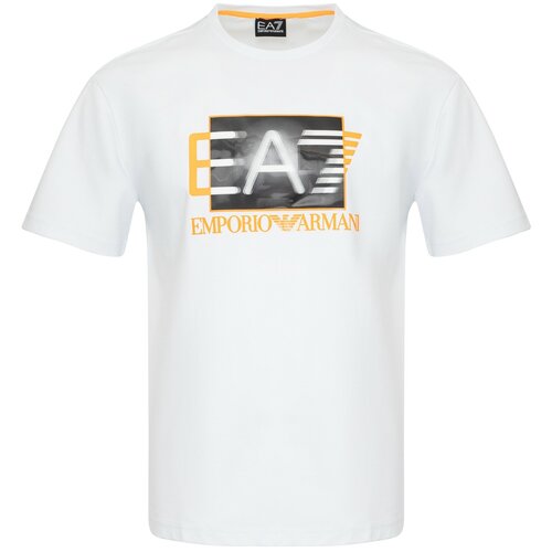 Футболка EA7, размер XL, белый футболка ea7 размер xl белый