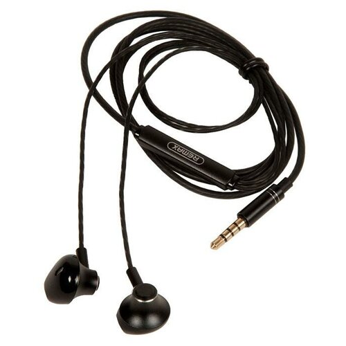 Наушники REMAX RM-711 Wired Earphone микрофон подключение Jack 35 mm черный 53600₽