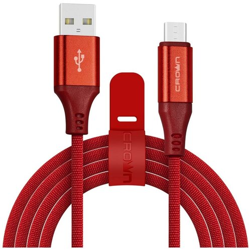 Кабель USB-MicroUSB 1m красный Crown (CMCU-3103M) кабель usb crown usb microusb cmcu 3103m cm000003315 красный