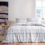 Комплект постельного белья Linens Saten All Day, сатин, 1,5-спальное, Craze/голубой - изображение