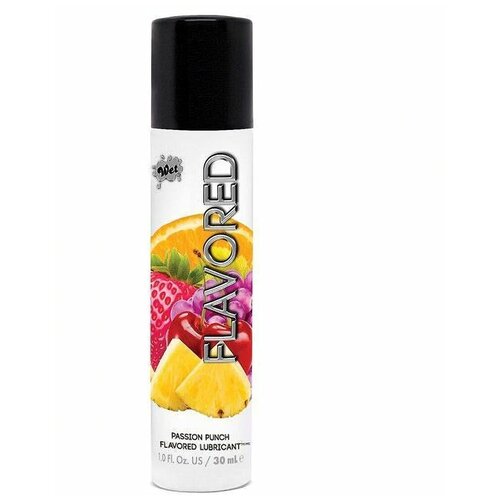 Купить Лубрикант Wet Flavored Passion Punch с ароматом фруктов - 30 мл., Интимные смазки