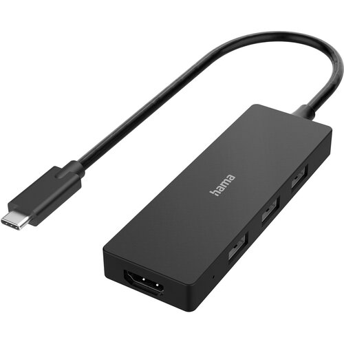 Разветвитель USB-C Hama H-200113 3порт. черный 00200113