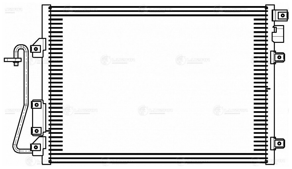 Радиатор кондиционера для автомобилей Clio II (98-)/Symbol I (99-)/Kangoo I (97-) LUZAR - фото №2