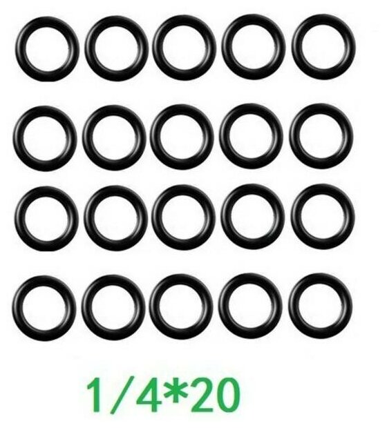Резиновые уплотнительные кольца для мойки высокого давления для 1/4 дюйма 3/8 дюйма 40 штук в упаковке - фотография № 1