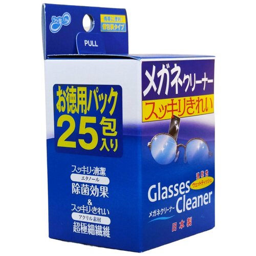 Showa Siko Влажные салфетки для очищения очков Glasses Cleaner, 25 шт