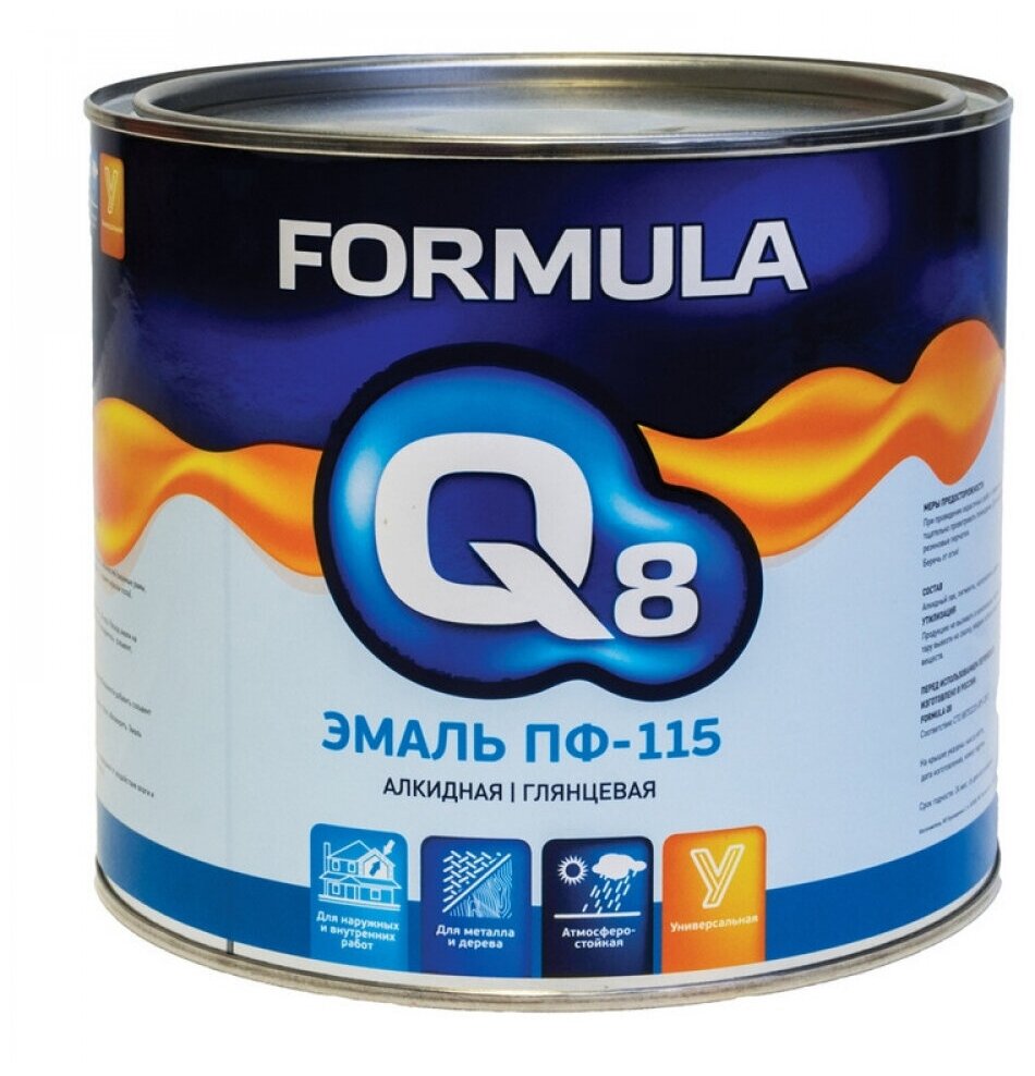 Престиж эмаль ПФ-115 серая 1,9 КГ 6 FORMULA Q8 48067