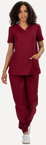 Изображение товара Медицинский костюм женский "Ювель", ткань тиси, цвет бордо, размер 52/54