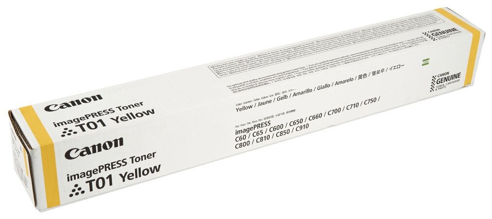 Тонер CANON T01 Y, для IPC800, желтый, 1040грамм, туба - фото №11