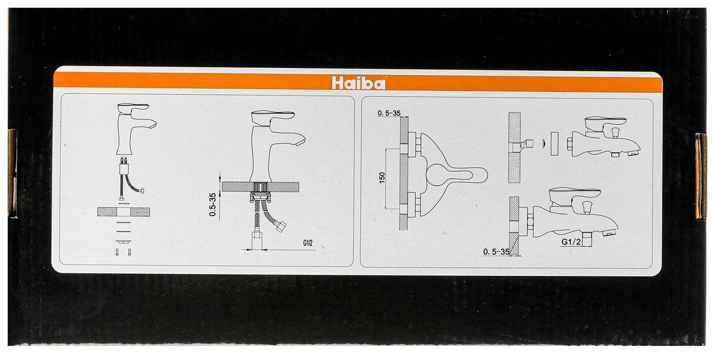Смеситель для кухни Haiba HB4265 с гайкой, хром - фотография № 10