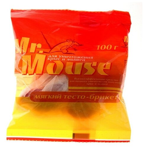 Приманка для грызунов Mr.mouse 100гр тесто-брикет М-969 (50/1)