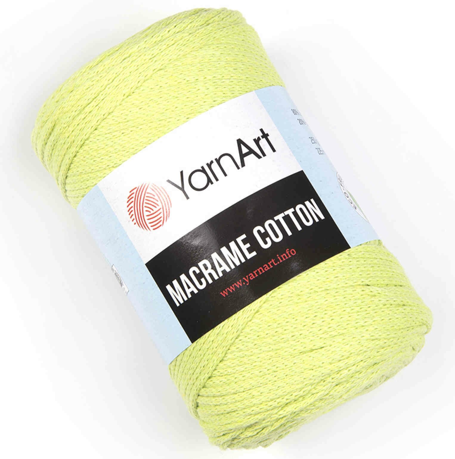 Пряжа YarnArt Macrame cotton салатовый (755), 85%хлопок/15%полиэстер, 225м, 250г, 1шт