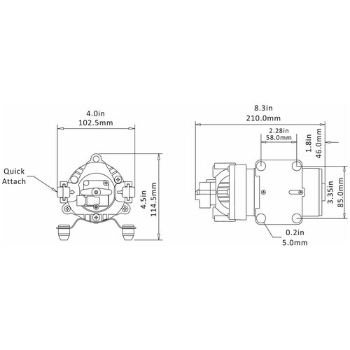 Помпа водоподающая мембранная SeaFlo 24 В 55 лмин 55 бар 4 А SFDP201508035 13179₽