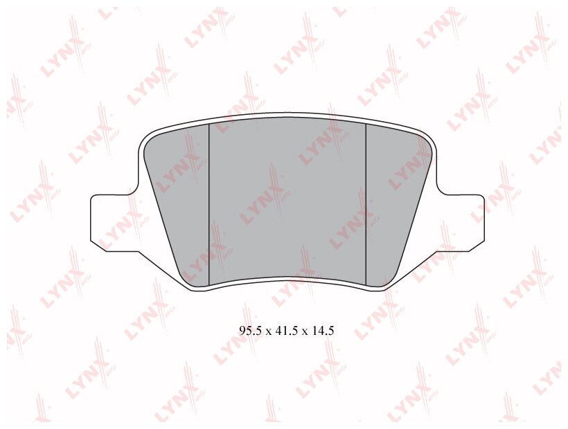 Колодки тормозные дисковые зад LYNXauto BD-5310