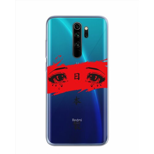 Силиконовый чехол Mcover для Xiaomi Redmi Note 8 Pro с рисунком Грустные глаза / аниме силиконовый чехол mcover для xiaomi redmi note 8 pro с рисунком герой аниме