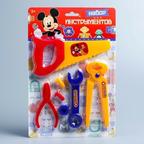 Набор инструментов Mickey Микки Маус, 7 предметов цвет микс ролевые игры полосатый слон набор инструментов микки маус игровой развивающий