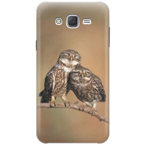 фото Силиконовый чехол на samsung galaxy j7 (2015) / самсунг джей 7 2015 с принтом "пара совушек" gosso