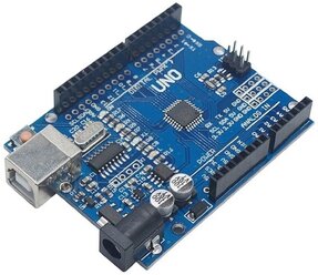 Плата контроллера Arduino Uno R3 (ATMega 328P / CH340G), Arduino IDE совместимая.