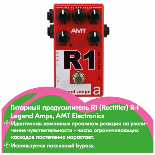 Гитарный предусилитель AMT Electronics R-1 Legend Amps R1 Rectifier