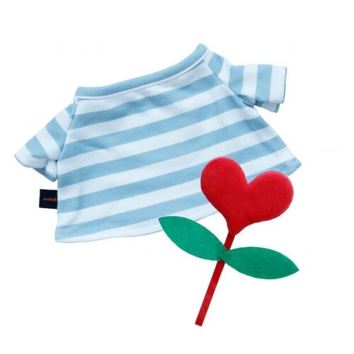 Комплект одежды для Басика «Тельняшка и фетровое сердечко на палочке», Budi Basa
