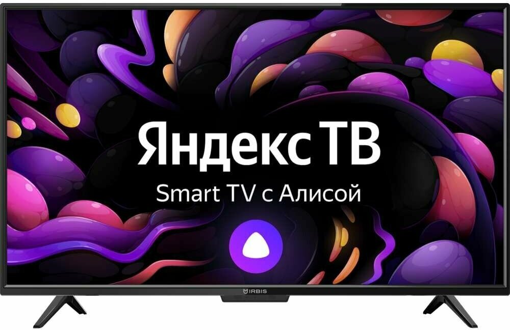 39"Телевизор IRBIS 39H1YDX121BS2 с функцией смарттв, 1366x768, черный