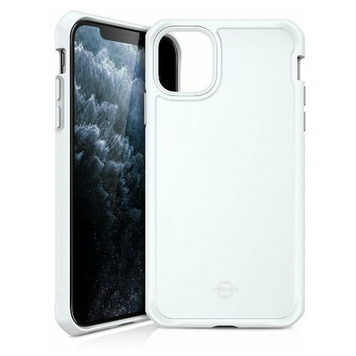 фото Чехол-накладка itskins hybrid glass ( iridium ) для apple iphone 11 pro 5,8" белый мат. (apxe-iridm-wtma)