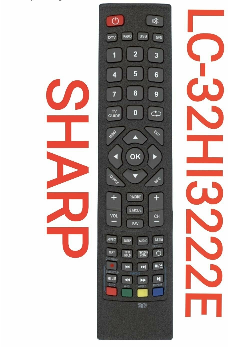 Пульт LC-32HI3222E для SHARP и HAIER телевизоров