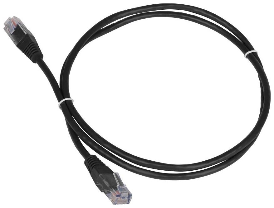 Патч-корд Lanmaster TWT-45-45-1.0-BK UTP вилка RJ-45-вилка RJ-45 категории 5е 1м чёрный ПВХ (упаковка: 1 штука)