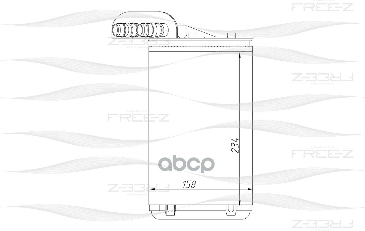 Радиатор Отопителя Renault Clio 97-> FREE-Z арт. KW0246