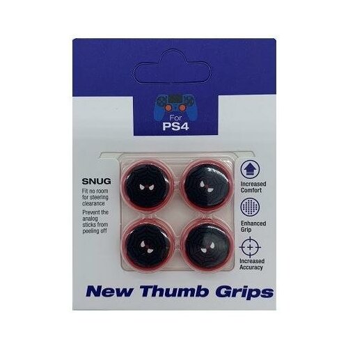 Накладки на стики для геймпада Spider-Man 4 шт КрасныйБелыйЧерный PS4 159000₽