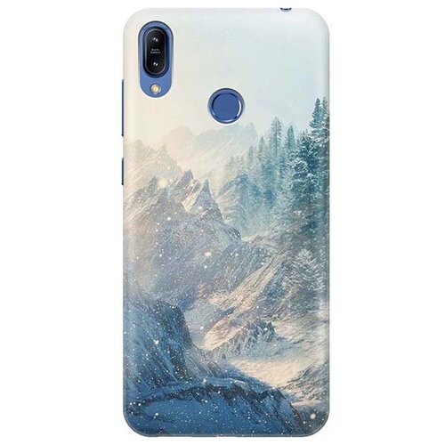 фото Ультратонкий силиконовый чехол-накладка для asus zenfone max (m2) zb633kl с принтом "снежные горы и лес" gosso