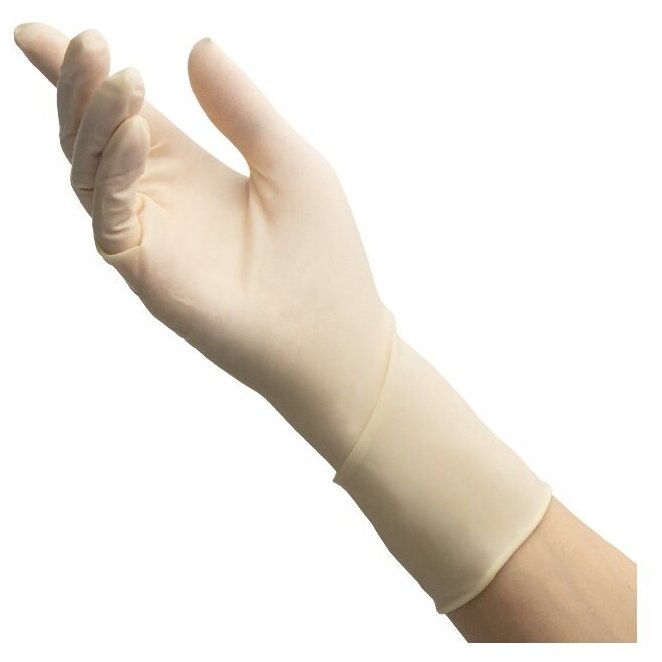 Перчатки хирургические стерильные латексные неопудренные Benovy (7.5, 50 пар)