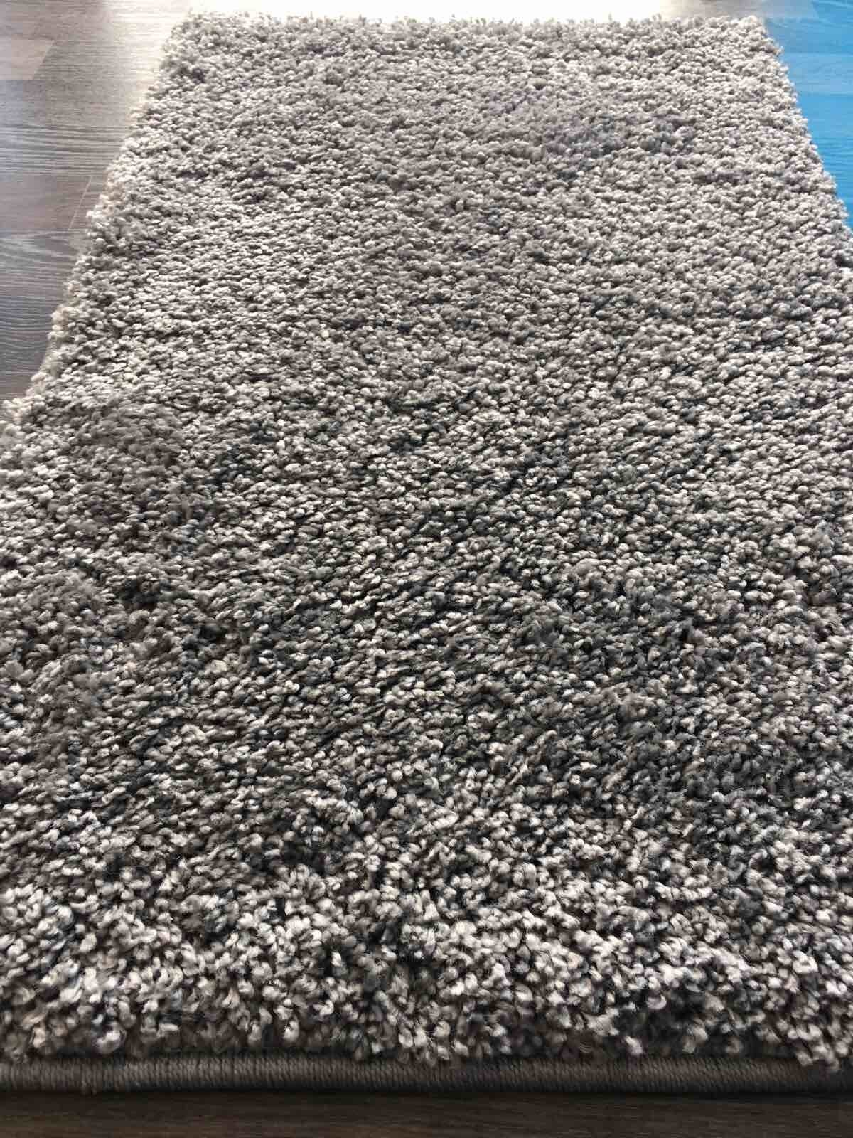 Ковер с высоким ворсом Carpet World "Shaggy",полипропилен, микрофибра, серый , 0.60x1.00м - фотография № 4