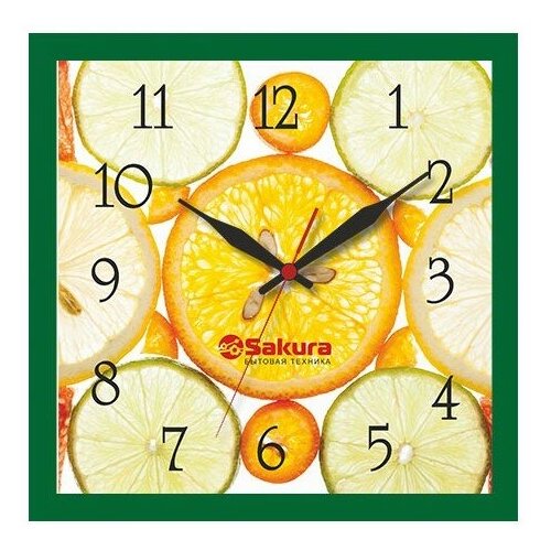 Часы настен Sakura ПЕ-А3.1 Цитрусы зелен