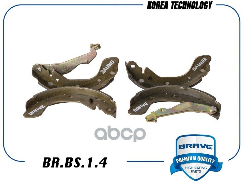 Колодки Задние Chevrolet Aveot200/T250, Chevrolet Sparkm300, Ravonr Brave Br. bs.1.4 BRAVE арт. BRBS14