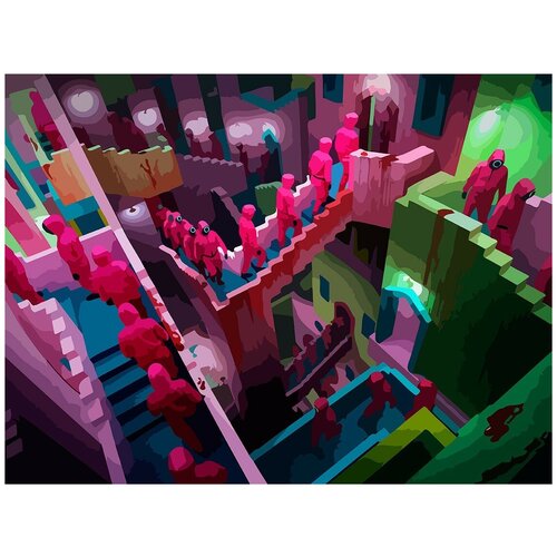 Картина по номерам Сериал Игра в кальмара - 7293 Г 30x40