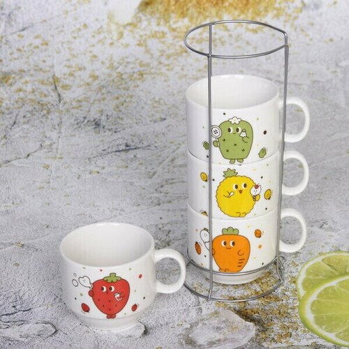 Набор кружек на стойке 200мл 