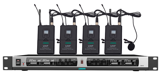 Беспроводная микрофонная система True Diversity UHF (4 микрофона клипсового типа)