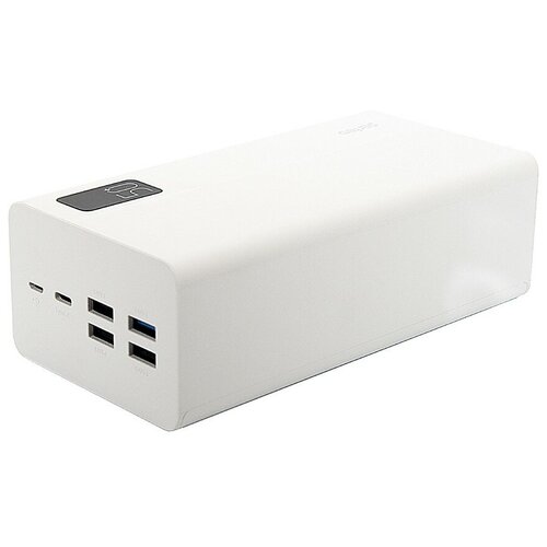 Perfeo Аксессуар Powerbank MOUNTAINS 50000 mAh LED дисплей PD + QC 3.0 Type-C 4 USB Выход: 3A, max 22.5W White PF B4888