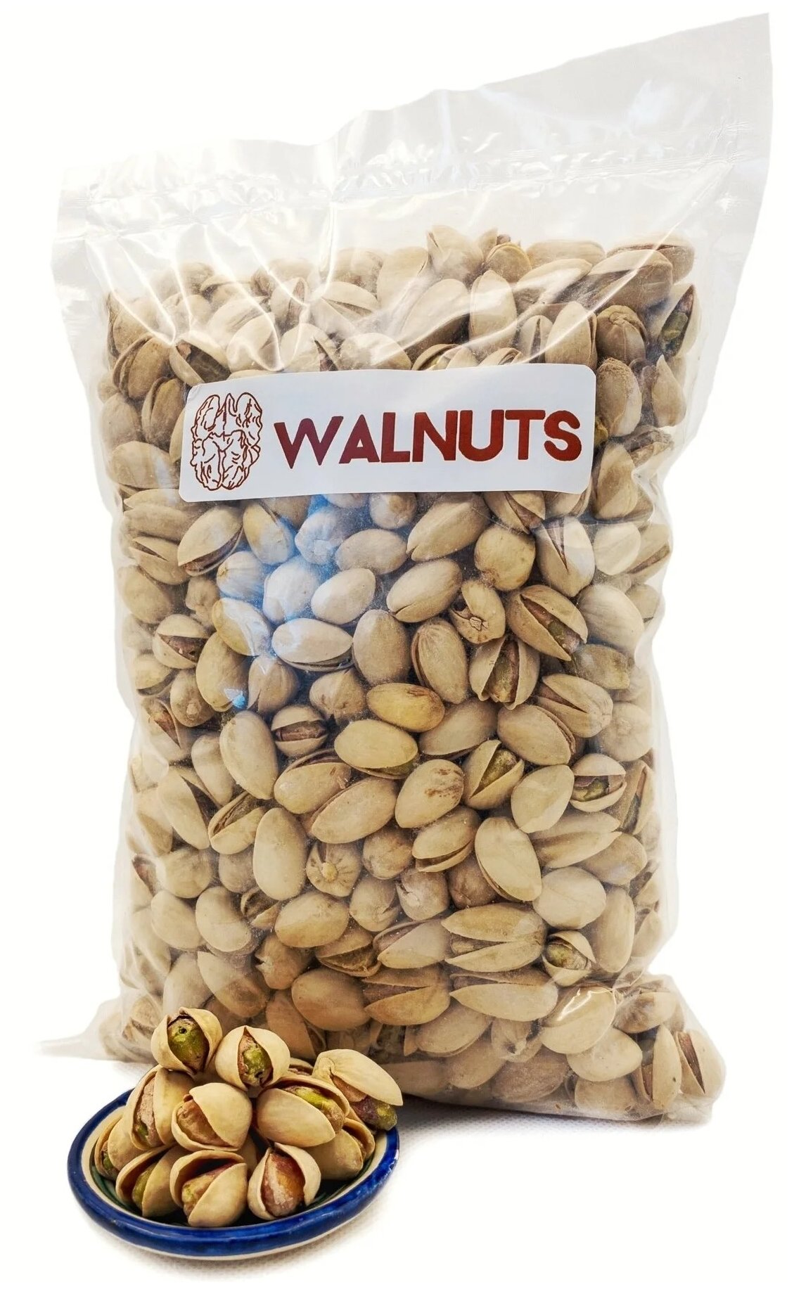 Фисташки WALNUTS жареные соленые Калифорнийские, 1 кг - фотография № 1