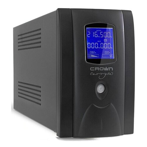 ИБП Crown Line Intractive Cmu-sp800iec LCD USB 800VA/480W, корпус металл, 1x12V/9AH, розетки 8*IEC, .