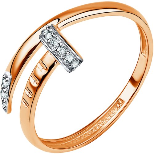 фото Золотое кольцо talant 20-02-0001-11098 с фианитом diamant-online